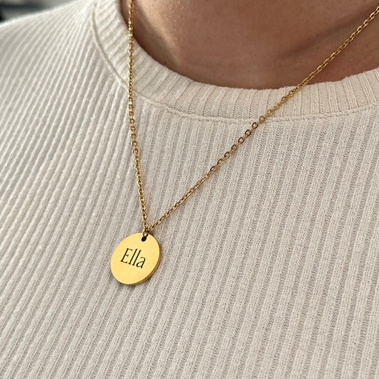 Get trendy with Wicklow Necklace - Engraved Disk -  available at Alma Ireland. Grab yours for €24.99 today!