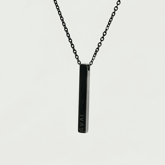 Get trendy with Dublin Necklace - Vertical Engraved Bar - Vertical bar available at Alma Ireland. Grab yours for €29.99 today!