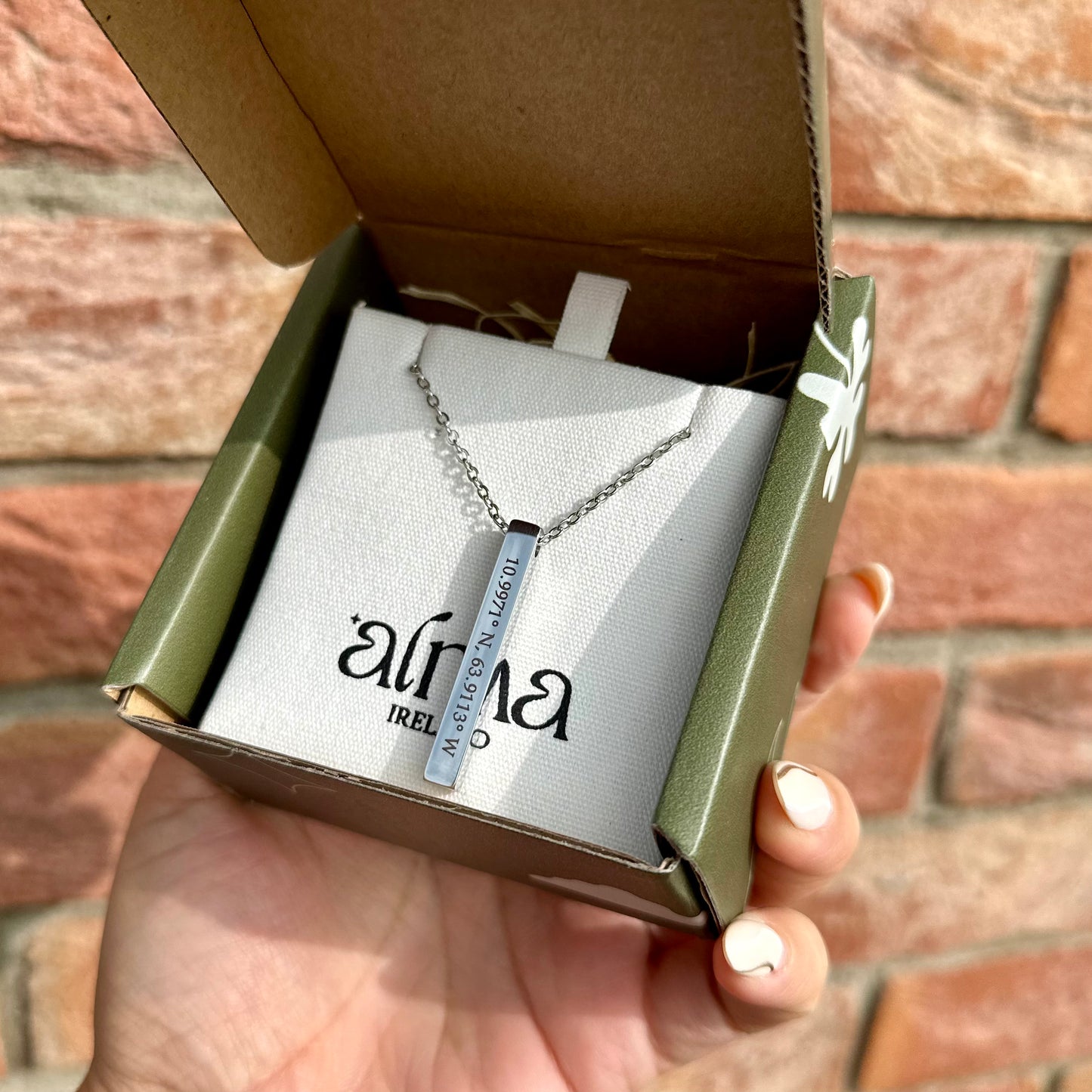 Get trendy with Dublin Necklace - Vertical Engraved Bar - Vertical bar available at Alma Ireland. Grab yours for €29.99 today!