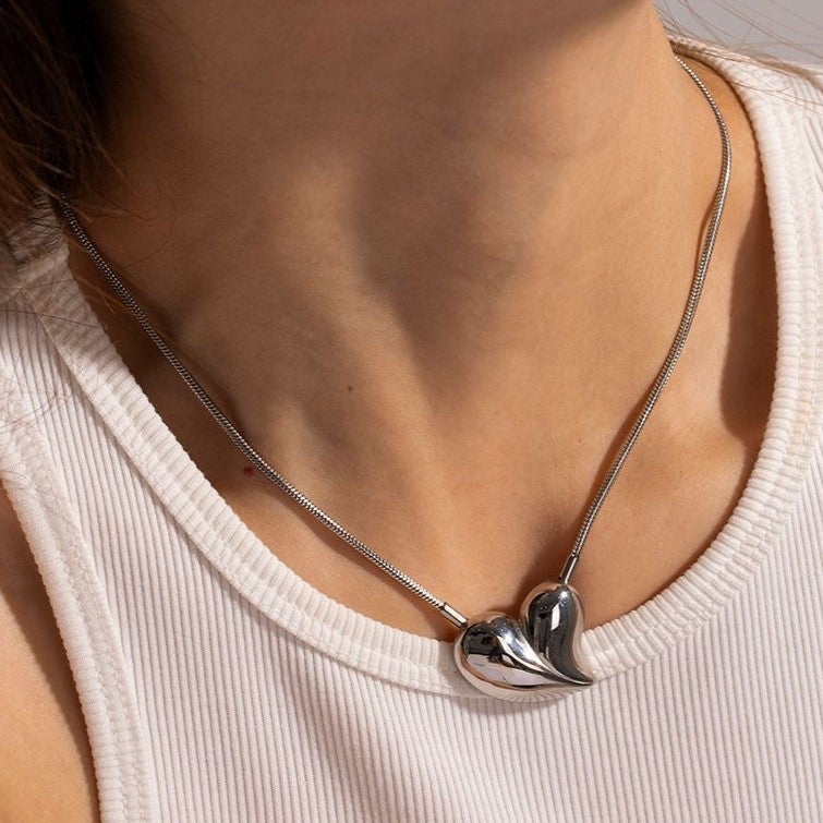 Get trendy with Heart Shape Necklace -  available at Alma Ireland. Grab yours for €24.99 today!